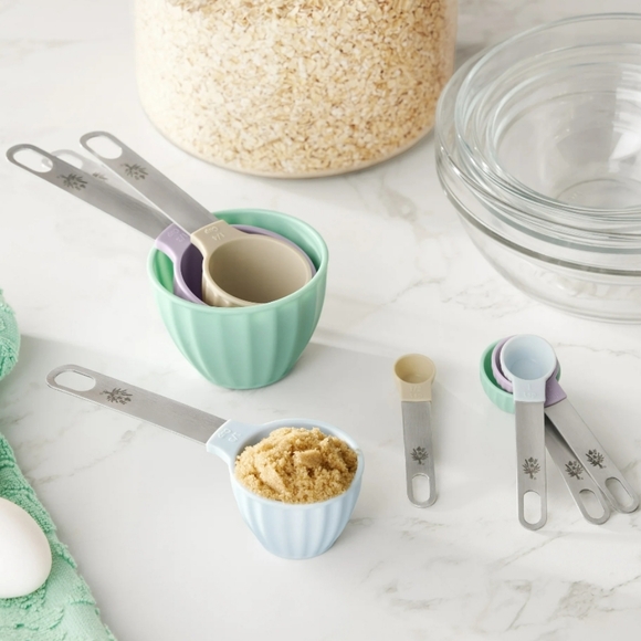 ❤️ The Pioneer Woman Pastel Plastic Measuring Cups And Spoons - Picture 1 of 5